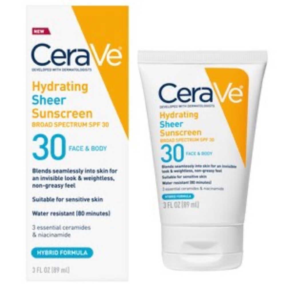 CeraVe Hydrating Sheer Sunscreen SPF 30